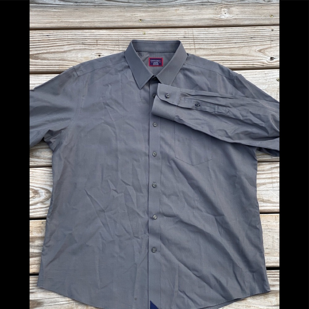UNTUCKit Grey Long Sleeve Button Up
